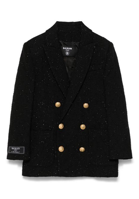 Blazer doppiopetto in tweed lurex BALMAIN KIDS | BV2R24 E0181930NE